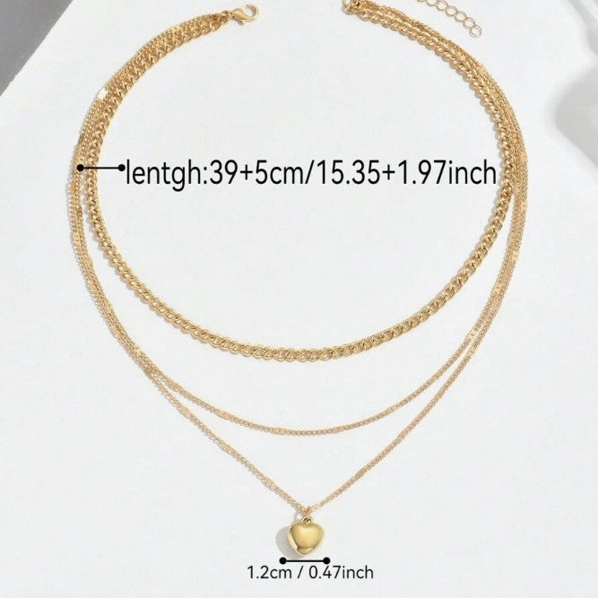 Gold Plated Layering Necklace Set for Women - 5-Piece Cuban, Snake, Paperclip, Rope & Twist Chain Collection -dropshippingabc.com