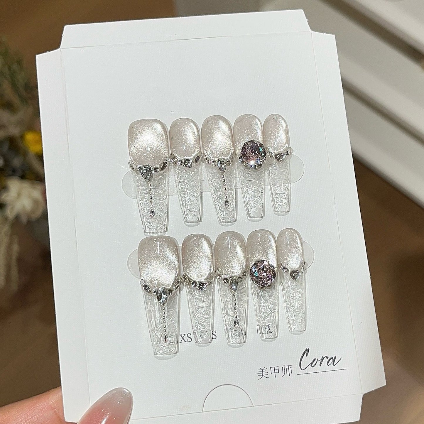 1014- Handmade press on nails fake nails removable