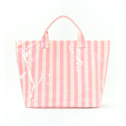 Striped Tote Bag – High-Aesthetic Lightweight Handbag, Commuter Large Travel Shoulder Bag