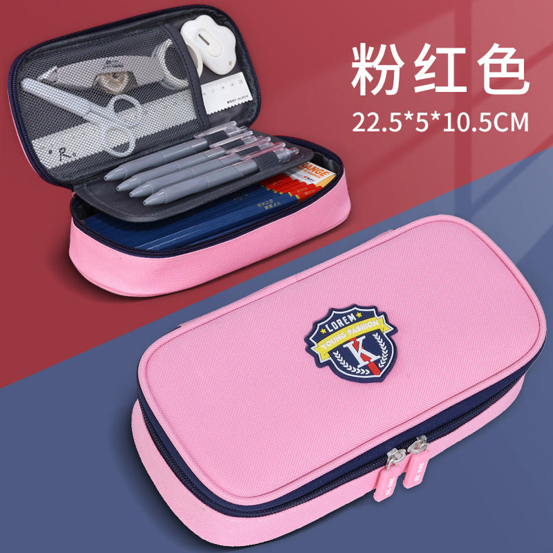 Large capacity multi-layer pencil case, primary school children's stationery box, pencil case, stationery storage bag