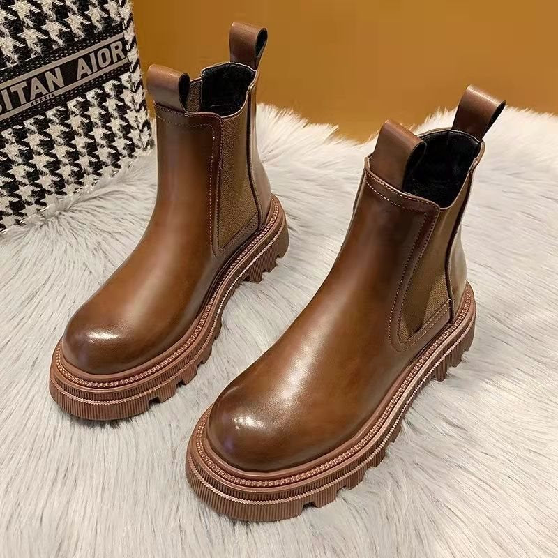 Chunky Heel Chelsea Ankle Boot