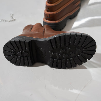 Platform Elastic Ankle Boots