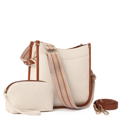 Fashion crossbody shoulder bag, versatile women's crossbody bag with two shoulder straps, small women crossbody bag, Small Crossbody Purse for Women Triple Zip,