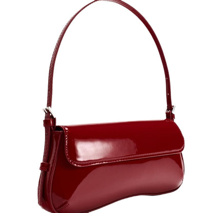 Small Red Baguette shoulder Bag - Must-Have Autumn Fashion Simple Commuter & Retro Shoulder Bag hobo