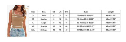 Small suspender vest, sexy inside and outside, sleeveless bottom color matching top for women