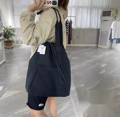 Bolso bandolera deportivo de nailon, impermeable, multiusos, con cordón ajustable, gran capacidad, ideal para yoga. 