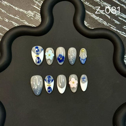 [Engraved short sweet pink Press on Nails can be wholesale.