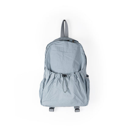 Mochila impermeable con cordón ajustable para mujer, versátil y ligera, ideal para viajes, con gran capacidad para libros y libros. Mochila de nailon ligera. 