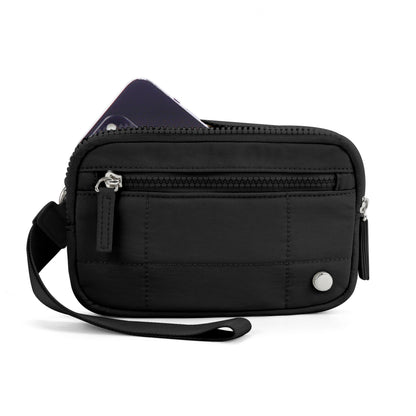 Bolsa de PVC transparente para tarjetas – Bolso de muñeca portátil para guardar tarjetas bancarias y monedas 