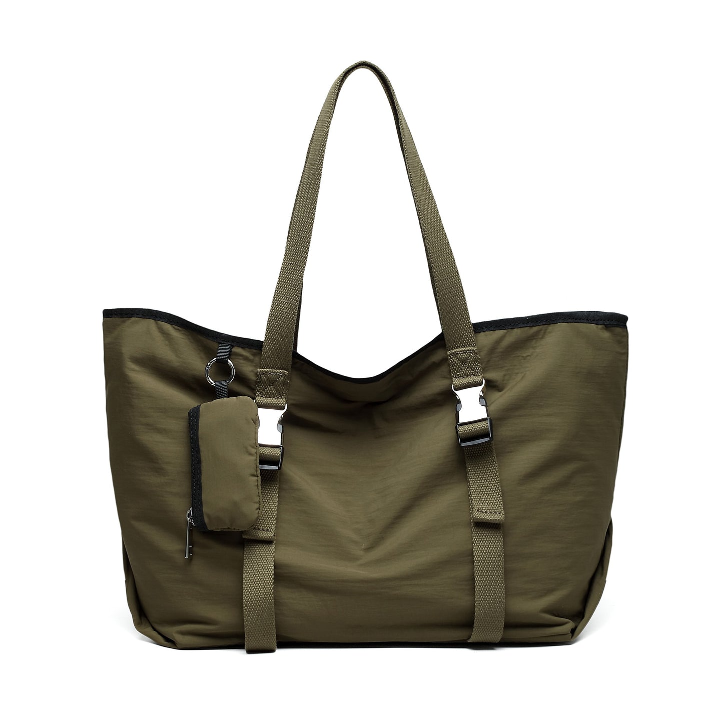 Bolso tote de gran capacidad para mujer, bolso de hombro de moda, bolso de hombro casual y elegante, bolso de estudiante, bolso tote de lona extragrande con pequeño monedero 