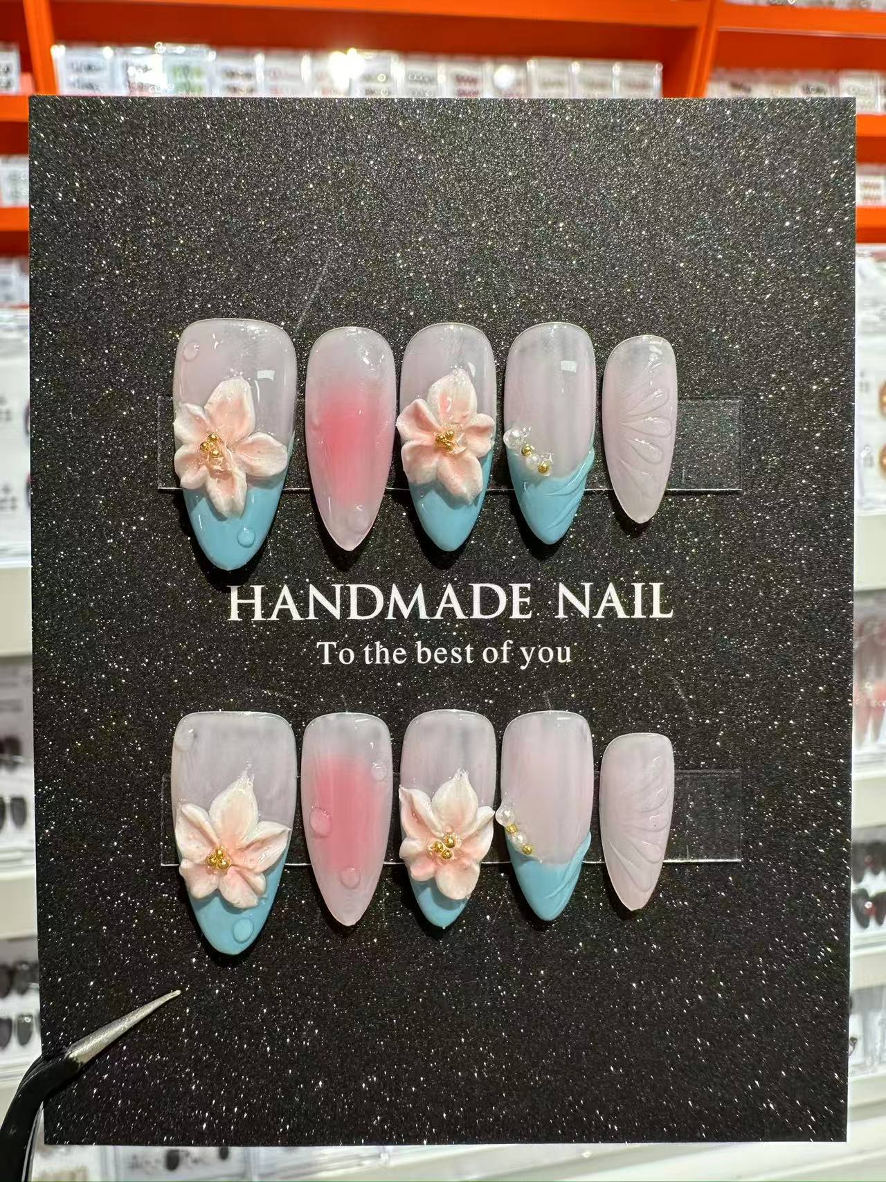 Christmas handmade nail wear temperament gentle nail art nail patch