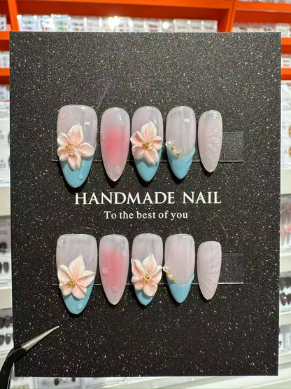 Christmas handmade nail wear temperament gentle nail art nail patch