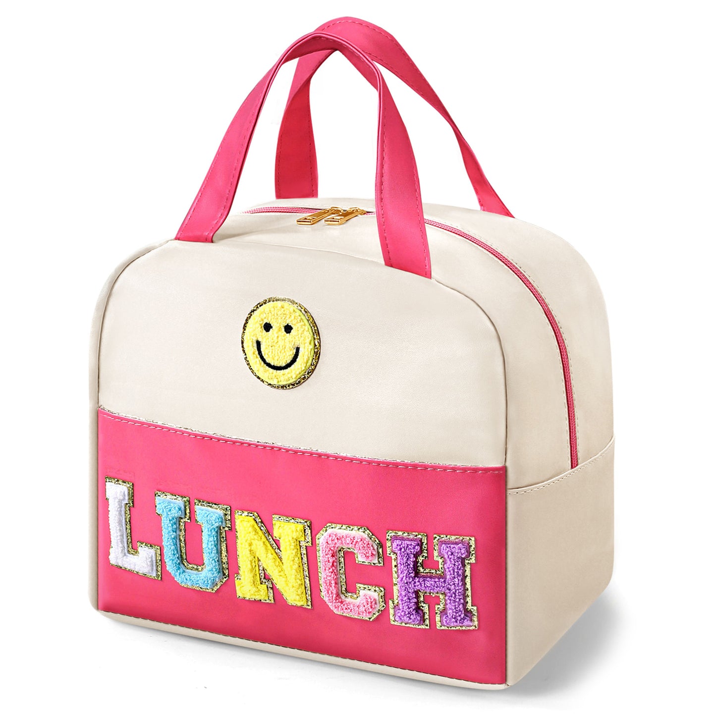 Bento bag, embroidered lunch bag, student lunch box handbag, fresh-keeping large-capacity thickened ice bag