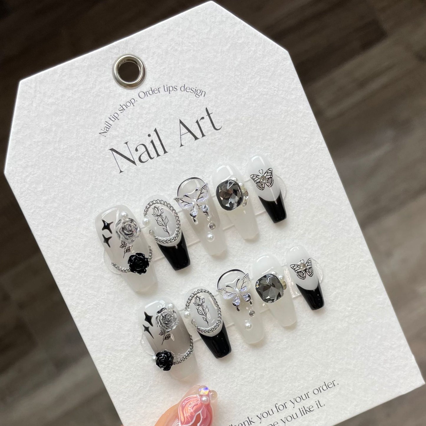 0938- Handmade press on nails fake nails removable