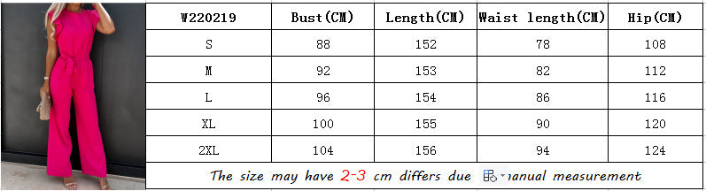 High Waist Commuter Strap-Up Jumpsuit - Summer Wide Leg Streetwear Jumpsuit -dropshippingabc.com