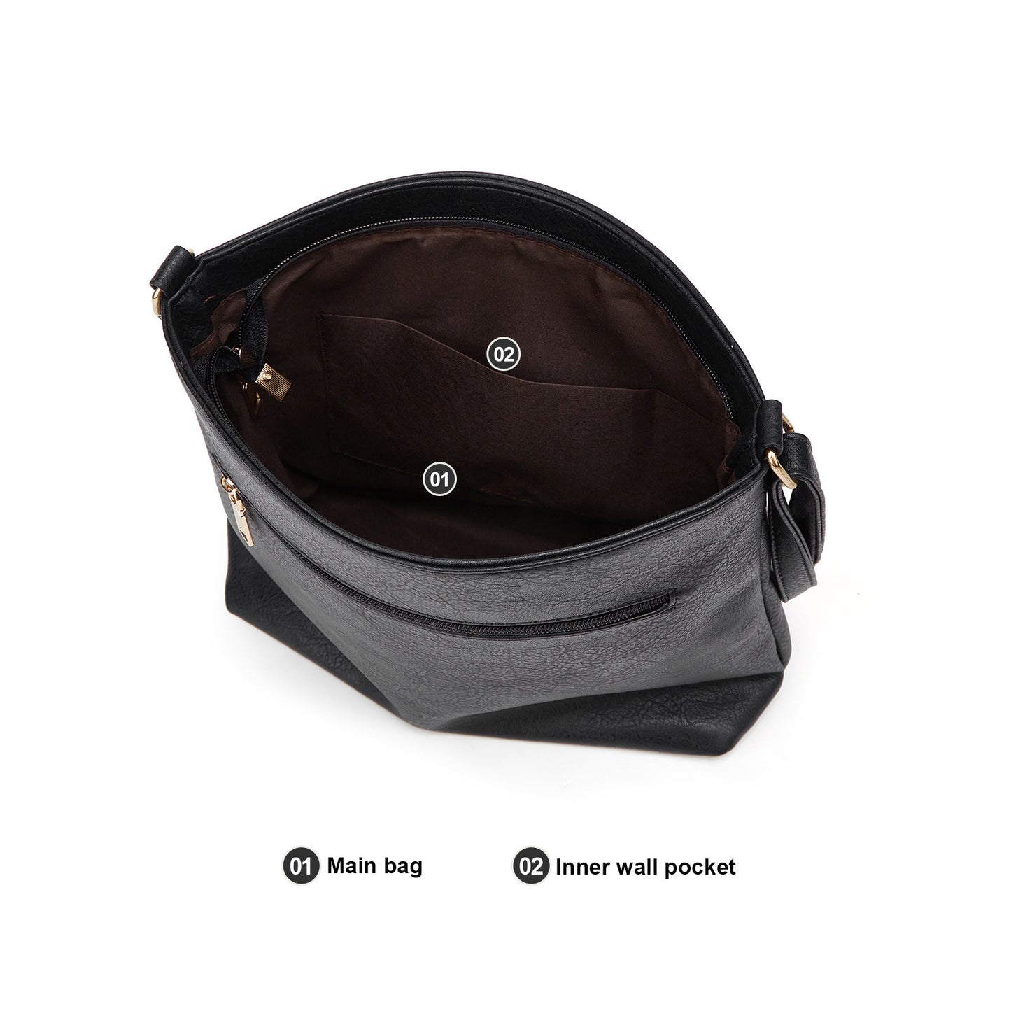Bolso bandolera pequeño, elegante bolso de hombro sencillo con diseño de empalme, bolso portátil multifuncional 
