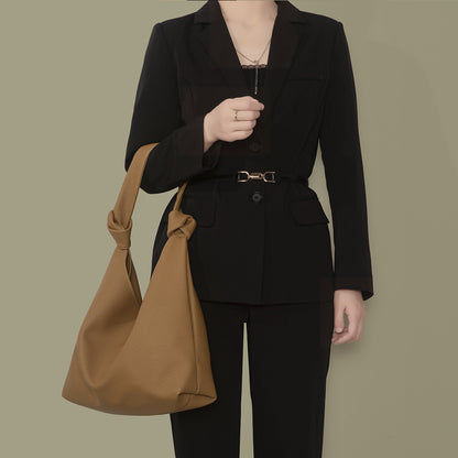 Bolso tote hobo grande de piel suave, bolso hobo retro sencillo de moda para otoño e invierno, bolso de hombro marrón de gran capacidad para ir al trabajo 