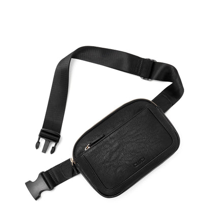 Riñonera para mujer – Mini bolso bandolera portátil con correa ajustable, bolso de cintura de piel sintética para viajes y deportes – Elegante y funcional 