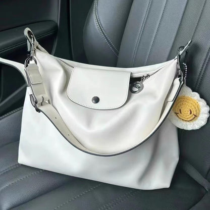 Hobo Underarm bag, boho grey women's bag, Crossbody shoulder bag, large capacity versatile women's hobo bag