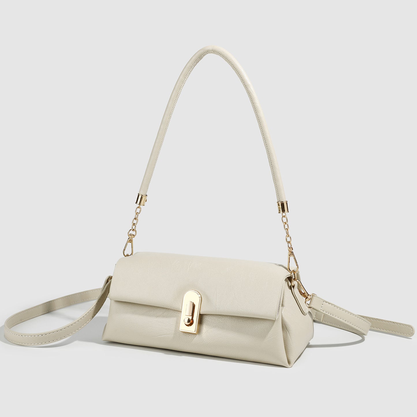 Bolso bandolera pequeño color beige, bolso de hombro blanco glaciar para mujer, bolso de mano para desplazamientos diarios, bolso hobo versátil para mujer 