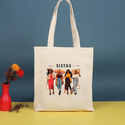 Bolso bandolera de lona estampada, bolso de compras moderno y ligero, bolso de algodón de gran capacidad, paquete de 2 unidades tipo hobo. 