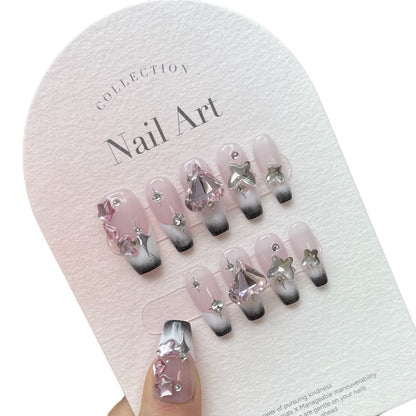 1022- Handmade press on nails fake nails removable