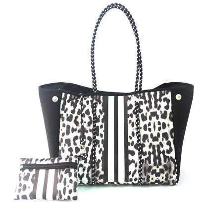 Neoprene Perforated Beach Bucket Bag – Two-in-One Mother-Child Tote, Large Swimming Sand-Proof Purse