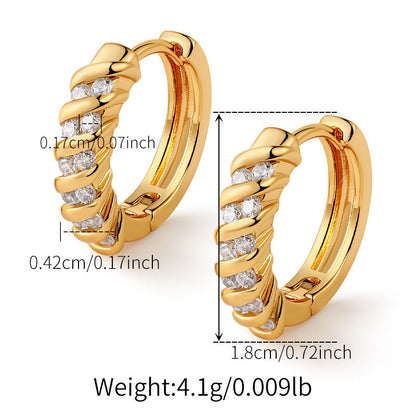 Vintage Zircon Ear Cuff Earring