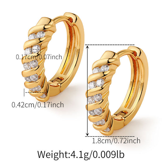 Vintage Zircon Ear Cuff Earring