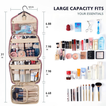 Waterproof toilet bag, cosmetic bag storage bag, toilet bag with hook, travel bag toiletries storage bag