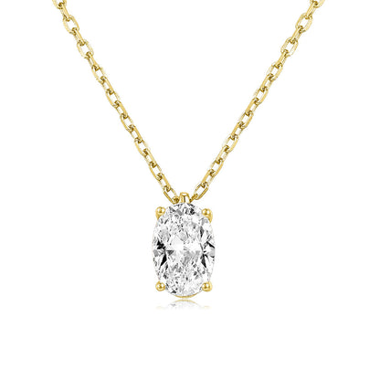 Single Zircon Pendant Necklace