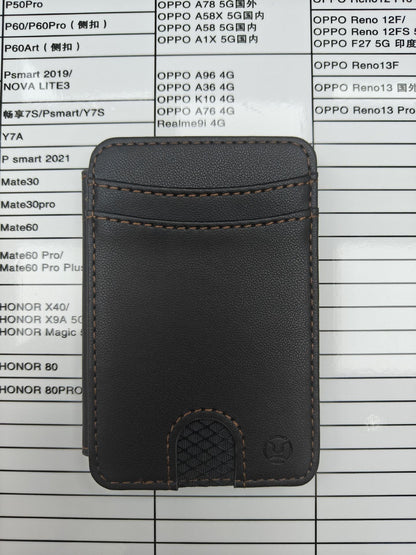 Magsafe ring magnetic card case  for iPhone17 card anti-theft brush 16/15/14/13 zipper change bag Wallet Magnetic Card Holder RFID Blocking, PU Leather Minimalist Phone Wallet Compatible with MagSafe Phones -dropshippingabc.com