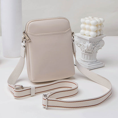Elegant Women's Bag - Simple PU Soft Phone Bag, Compact Small Shoulder Crossbody Phone Purse