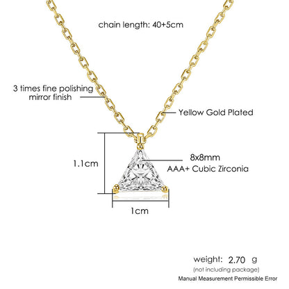 Single Zircon Pendant Necklace