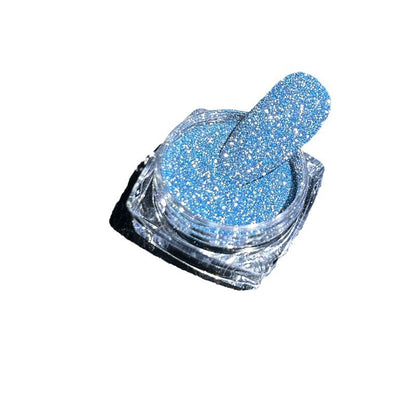 1059 Polvo de diamante triturado cristalino, polvo brillante, polvo brillante para uñas postizas de epoxi láser de alta intensidad.