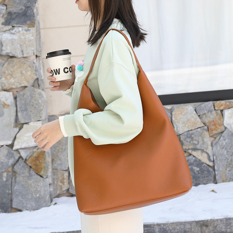 Bolso hobo retro informal, bolso de mano de moda, bolso de hombro de gran capacidad para mujer, de poliuretano. 