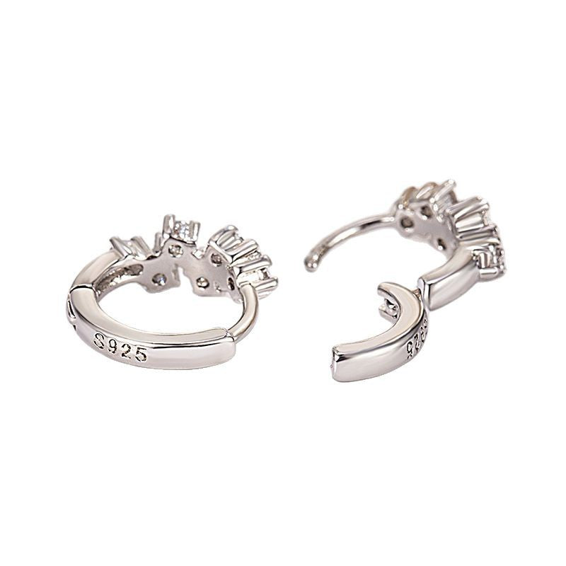 Geometric Zircon Circle Ear Cuff