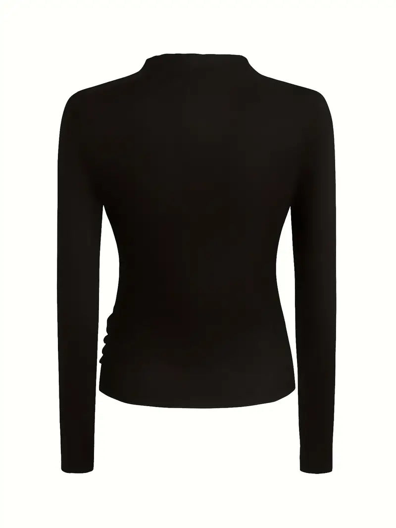 Black Top Leopard Print Skirt Set