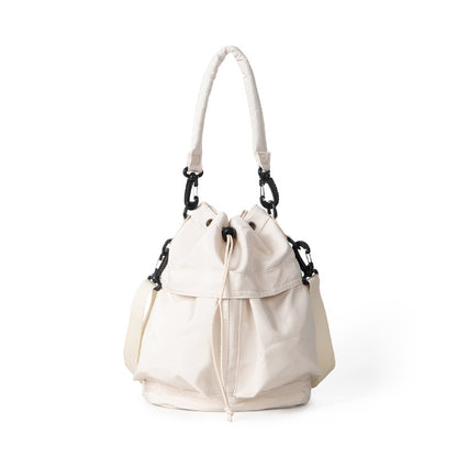 Oxford cloth pleated shoulder bag, bag women's leisure commuter hobo bag, large capacity Crossbody bag, bucket bag