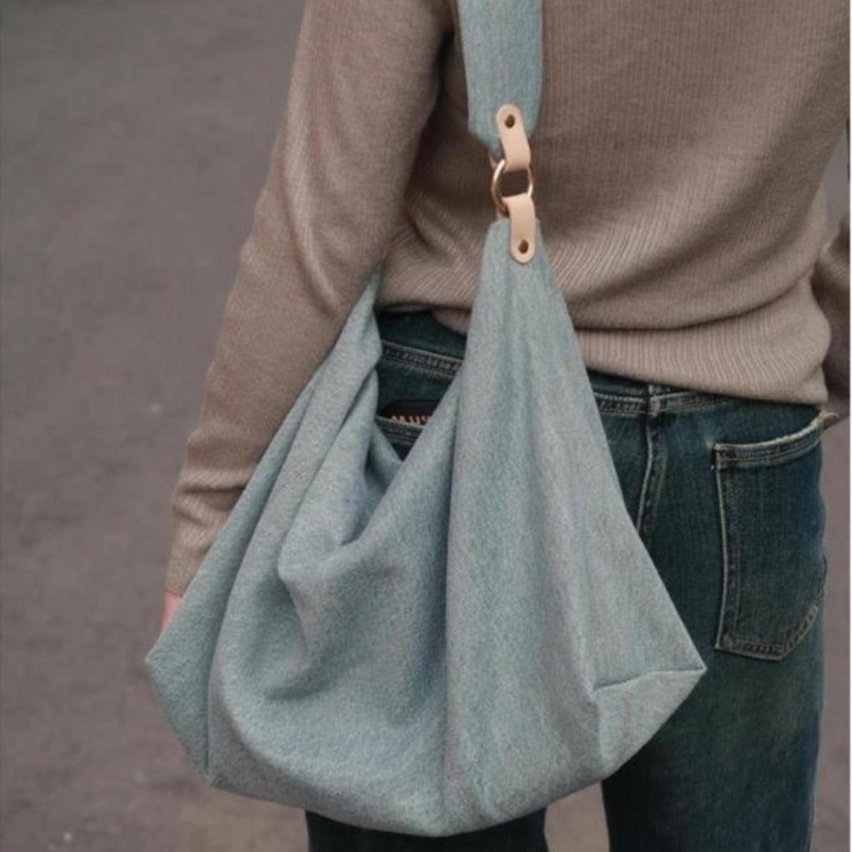 Bolso holgado, bolso bandolera de verano de gran capacidad para ir al trabajo, bolso hobo vaquero, bolso tote para mujer 