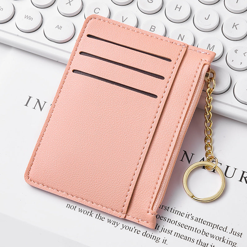 Ultra-thin new card bag for women, small and simple multi-card zipper change bag, large-capacity ID card holder, card holder. -dropshippingabc.com