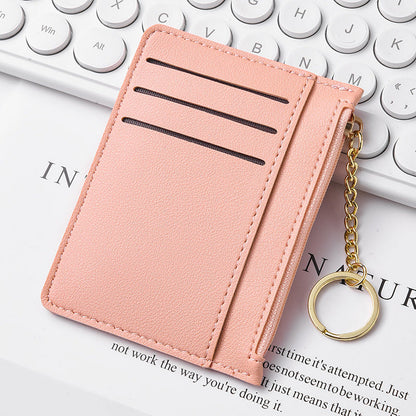 Ultra-thin new card bag for women, small and simple multi-card zipper change bag, large-capacity ID card holder, card holder. -dropshippingabc.com
