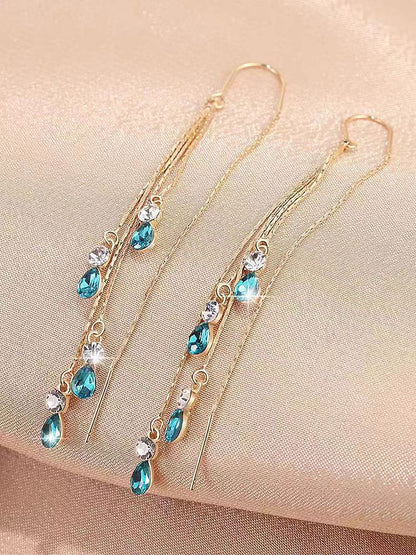 Green Crystal Ear Threads