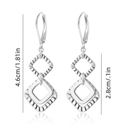 Brass real gold electroplating niche light luxury karst pleated earrings women's earrings -dropshippingabc.com