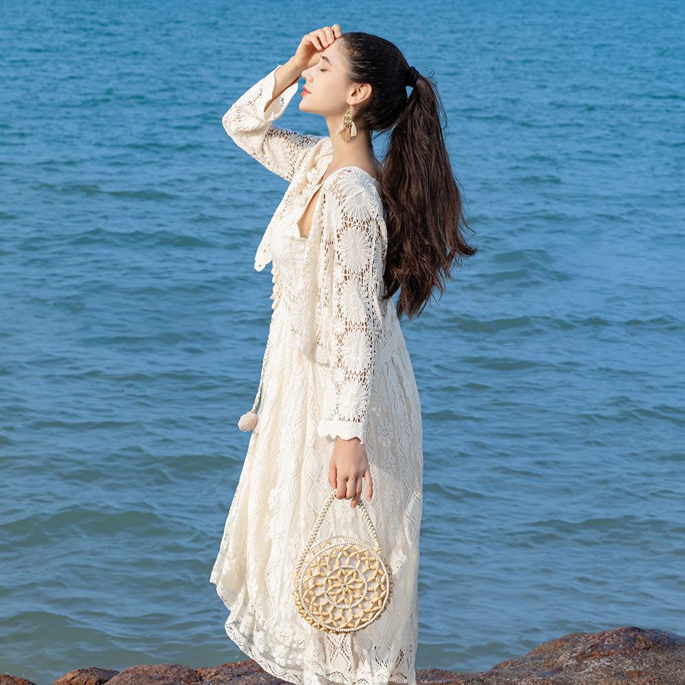 Bolso pequeño redondo de madera con cuentas, bolso tejido a mano, bolso de playa para mujer, bolso pequeño con cuentas 