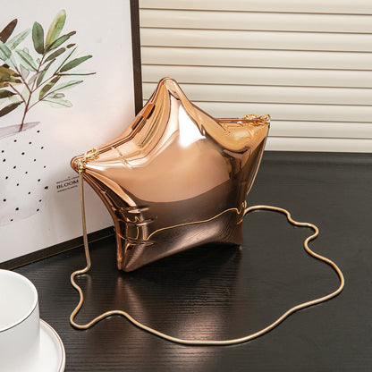 Bolso de noche con cadena de pentagrama plateado, monedero pequeño de acrílico, monedero para llaves y pintalabios, bolso bandolera para fiesta, bolso de fiesta, bolso de mano para graduación, bolso de boda 