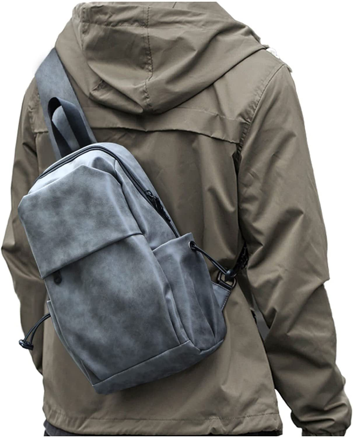 Riñonera, bolso de pecho, cangurera cruzada unisex, bandolera táctica multifuncional antirrobo con correa única para senderismo y ciclismo. Ideal para caminar, andar en bicicleta, viajar y hacer ciclismo. 