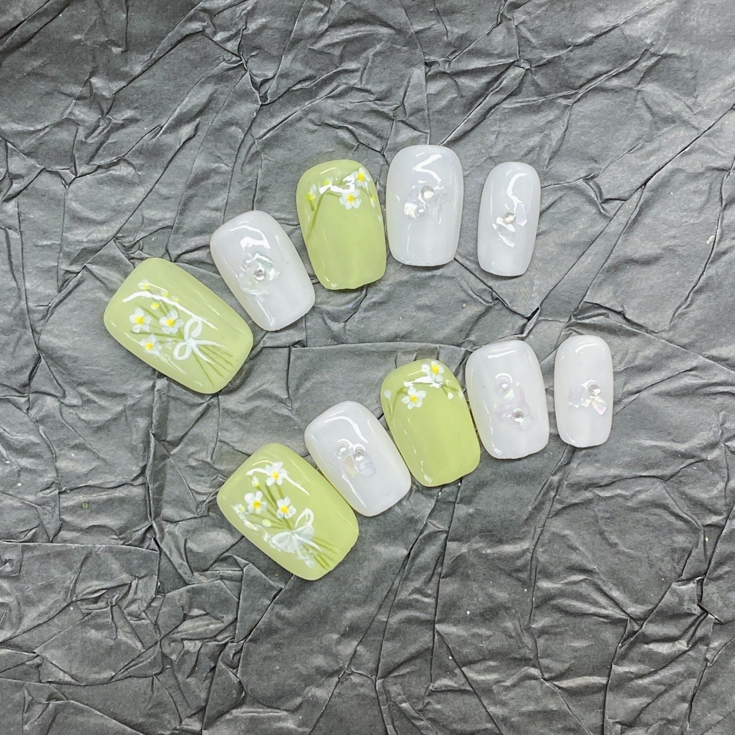 1003- Handmade press on nails fake nails removable