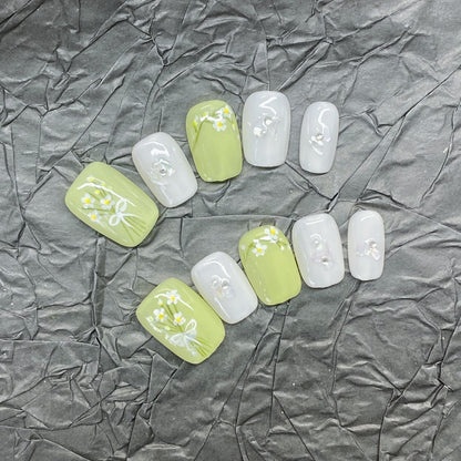 1003- Handmade press on nails fake nails removable