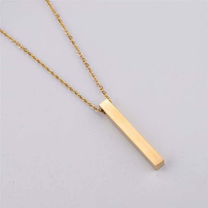 Geometric Bar Pendant Necklace